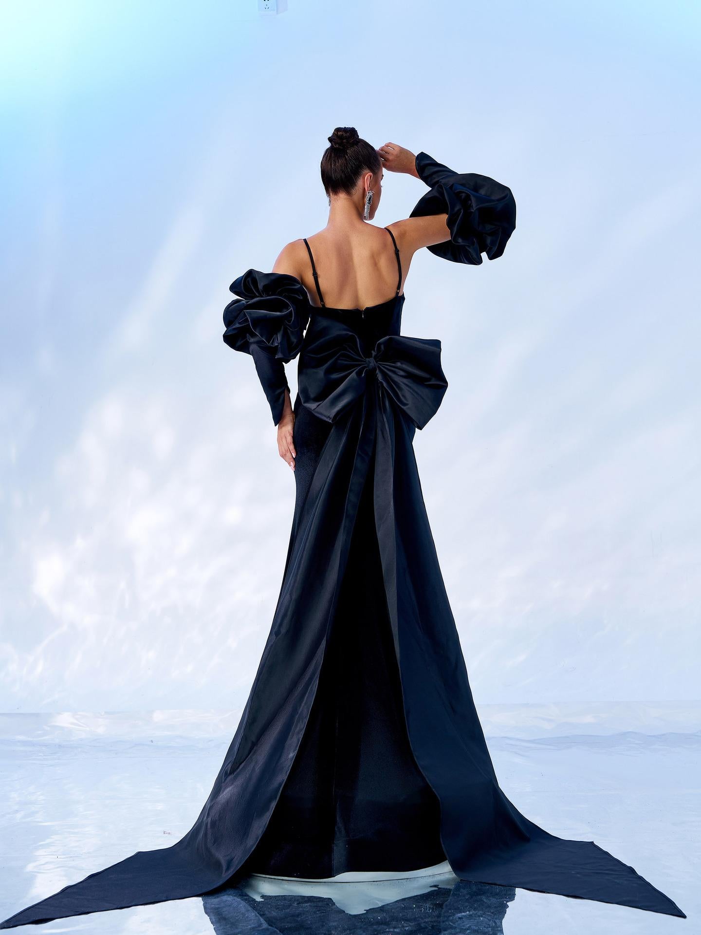 V Neck Sexy Velvet Party Dress