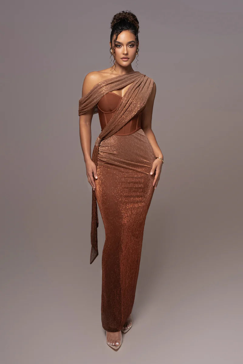 YS-Color-Blocked Sleeveless Asymmetric Waist Dress