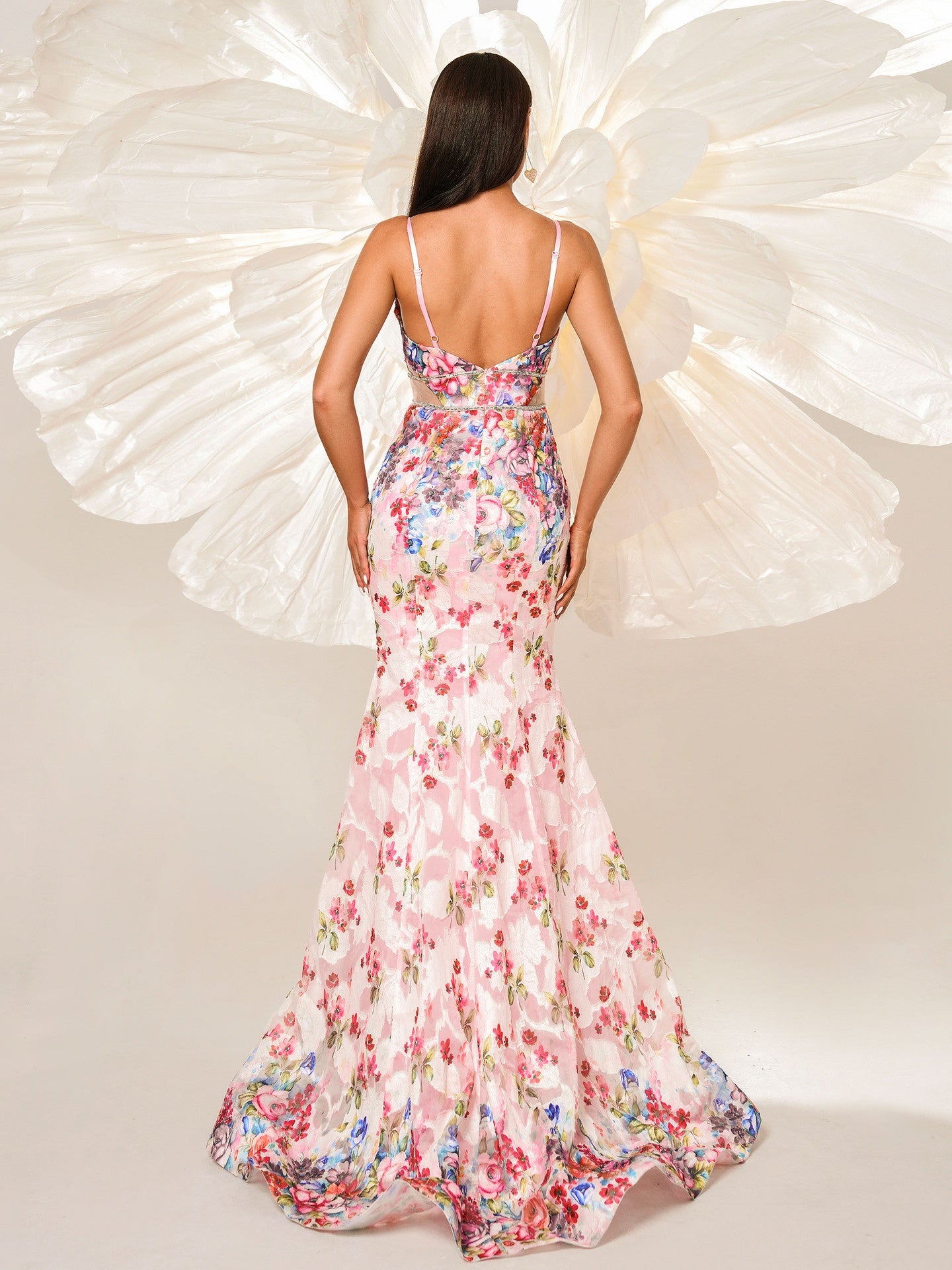 Sleeveless Suspender Sexy Long Banquet Fishtail Evening Dress