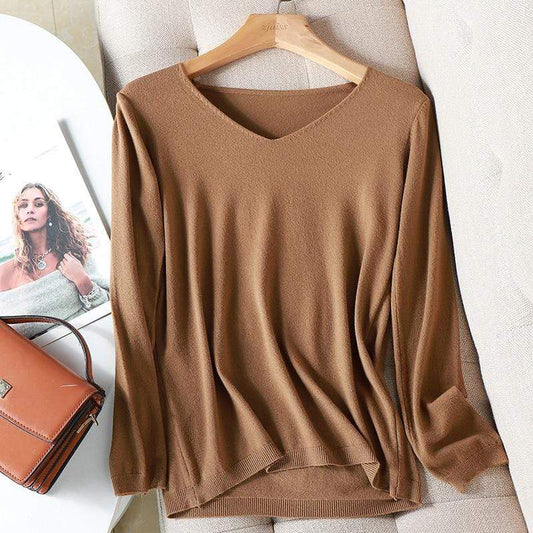 Basic Long Sleeve V-Neck Shirt