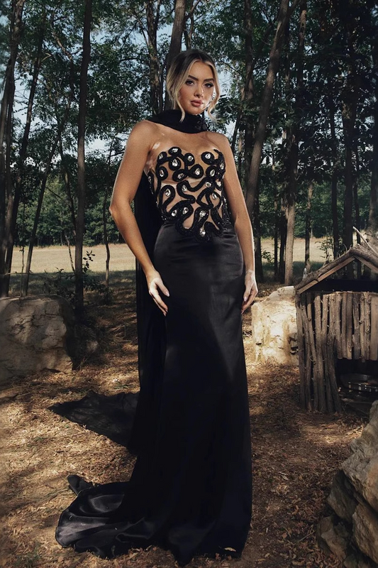 Exquisite Diamond Embellished Elastic Bandage Dress